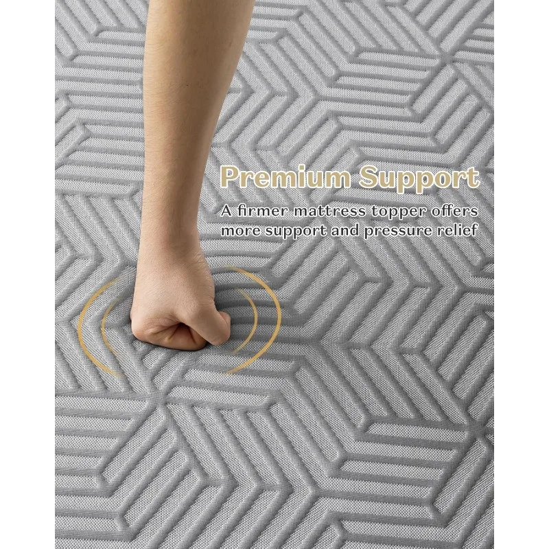 Firm Mattress Topper Queen - 4 Inch Memory Foam Mattress Topper - High Density Foam Bed Toppers for Back Pain Relief