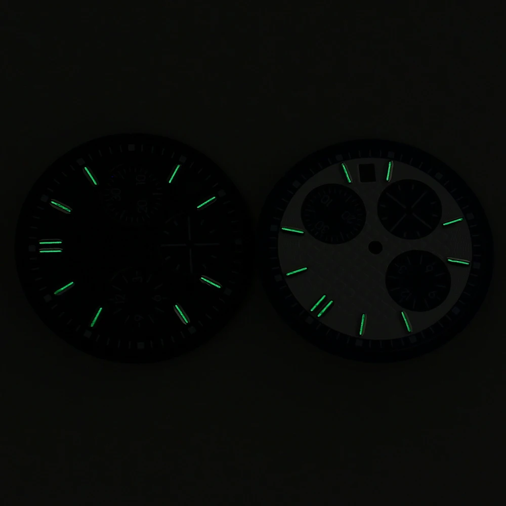 29,8 мм Vk63 циферблат для часов с хронографом, зеленый светящийся черный, белый, синий для часов с механизмом VK63, аксессуары, инструменты для обслуживания деталей