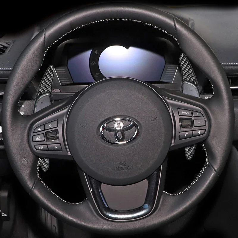 For Toyota Supra ABS Carbon Fibre Steering Wheel Shift Paddle Extension Interior Accessories