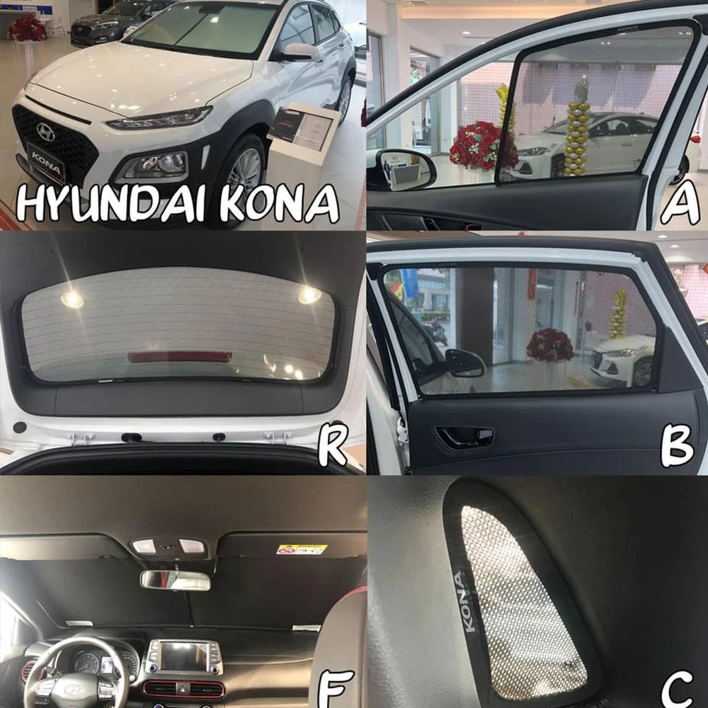 

Magnetic Car Sunshade For Hyundai Kona OS Kauai (2017-2022) Front Windshield Curtain Cover Rear Side Baby Window Sun Shade Visor