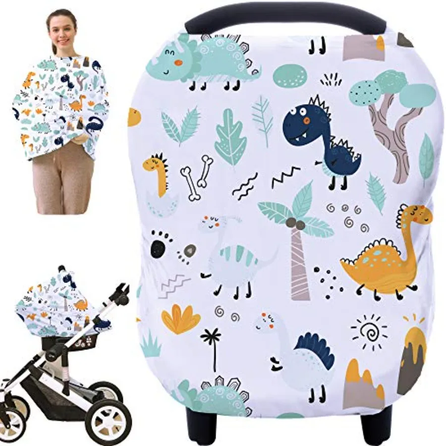 Multi-use Carseat Canopy Cover - Breathable Breastfeeding Covers, Car Seat Covers for Babies, Stroller Canopy Cover
