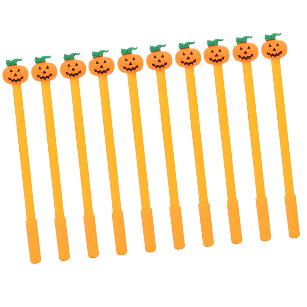 

10Pcs Halloween Pumpkin Face Gel Pens Smooth Writing Cartoon Shape Ink Pens for Students Office School Party Favors