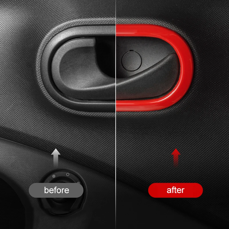 

Car Door Protector Inner Door Handle Protective Trim Car Accessories Decoration for Smart fortwo 453 forfour 453 2019 2018 2017