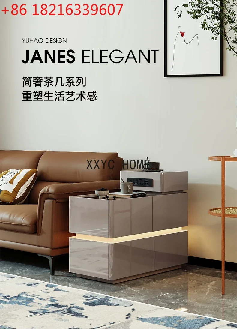 

Легкий роскошный высококачественный боковой многофункциональный небольшой журнальный столик для гостиной, современный минималистский стиль