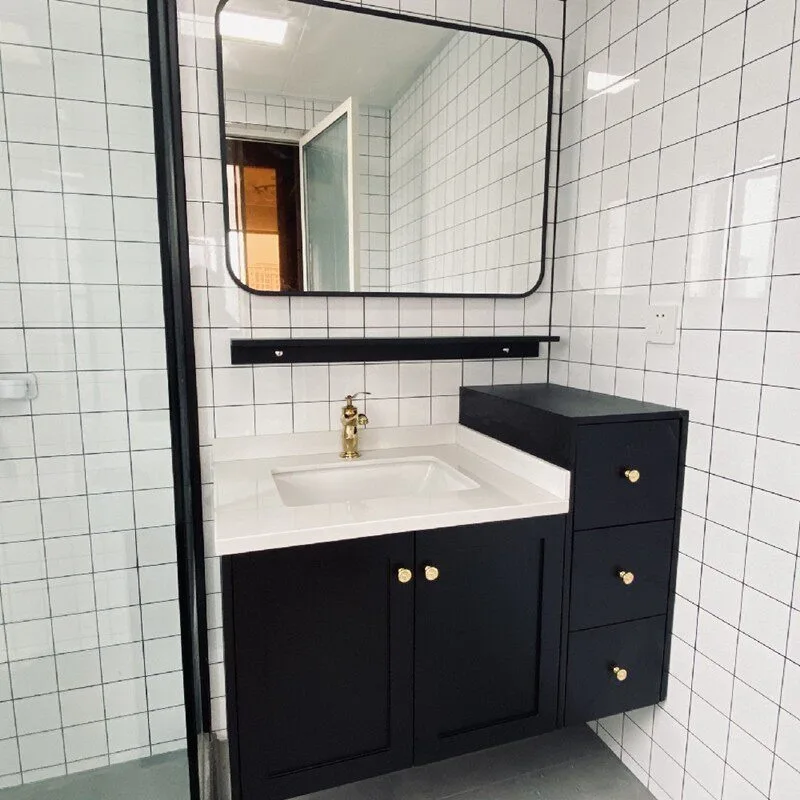 

Тумба для ванной, тумба под раковину из массива дерева, шкаф для хранения в ванной, настенный шкаф, раковина.