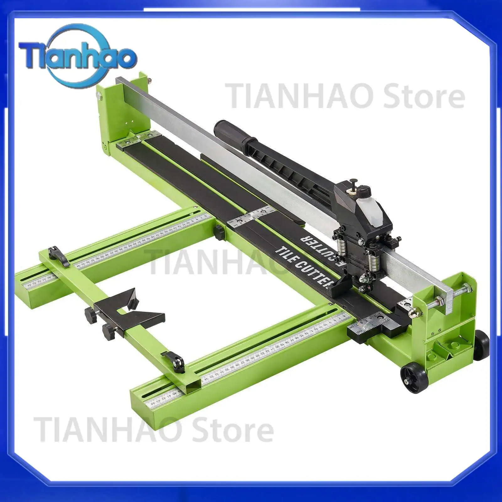Manual Tile Cutter for Ceramic Tiles 32 Inch 40 Inch 48 Inch Full Steel with Laser Guide Rail Includes Spare Wheels