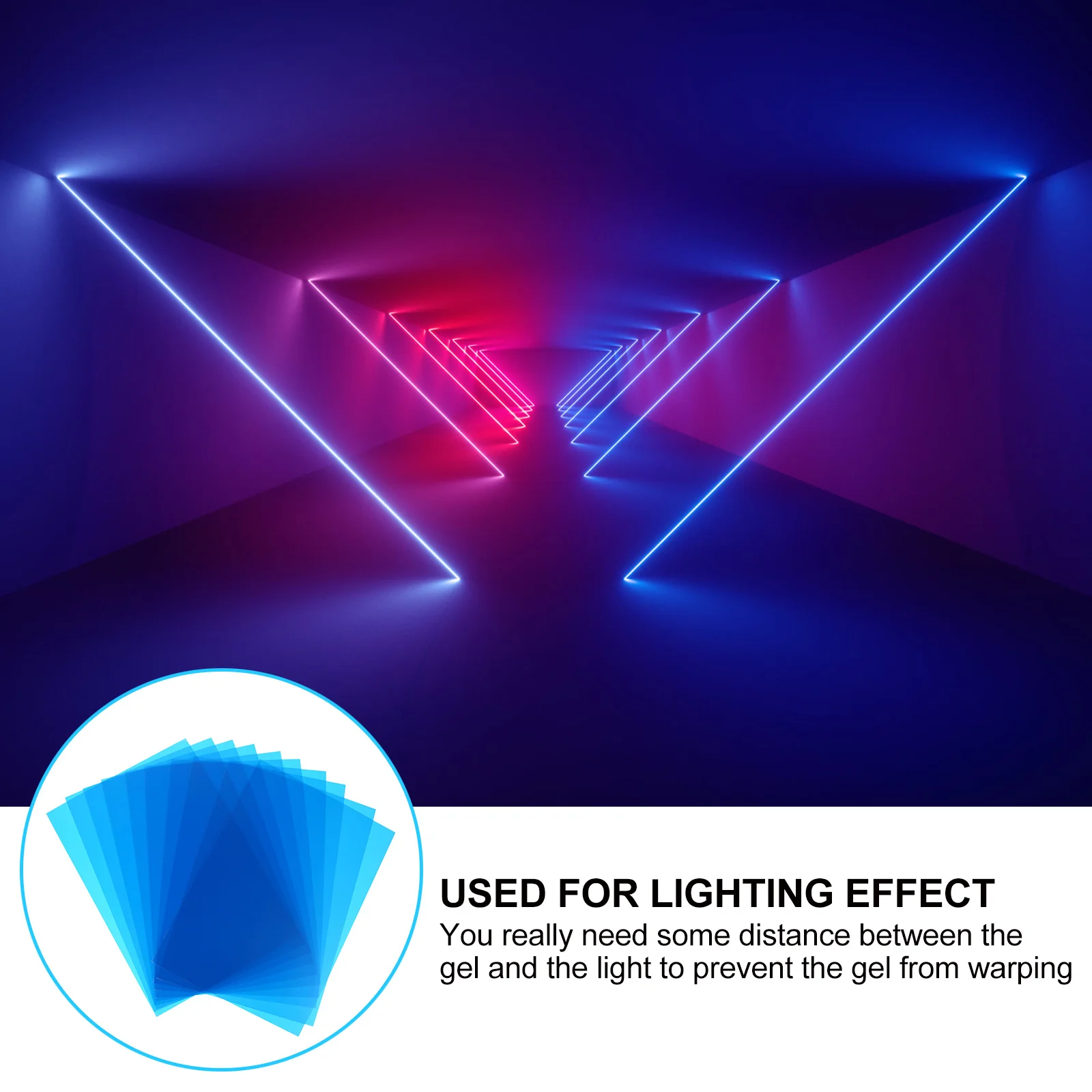 

10Pcs Blue Gel Filter High Light Transmission Color Filter Film for Photo Studio LED Lighting Effects Color Correction