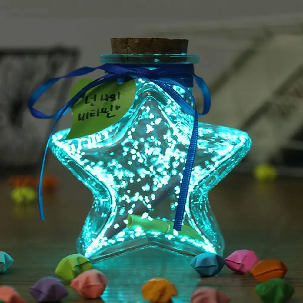 90 PCS Star Folding Paper Mini Clear Origami Stars Glass Bottle Stars Shape Craft Wishing Bottle Storage Bottle for Home