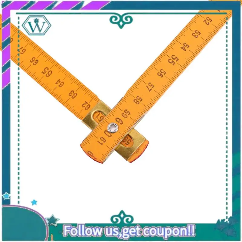 A75Q-3X Portable Carpenter Wooden Folding Ruler 100Cm/39Inch