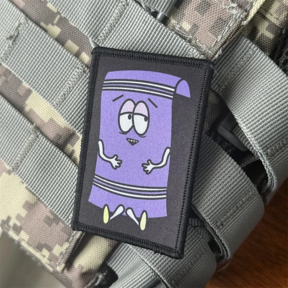 Parche Morale Táctico Morado con Velcro para Chaleco y Mochila - imagen 2