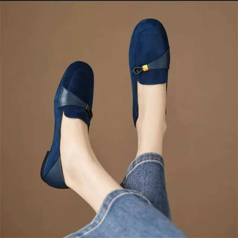 2026 Summer New Denim Flat Shoes Women Slip On Shallow Mouth Fashion Casual Ladies Dress Shoes image 4