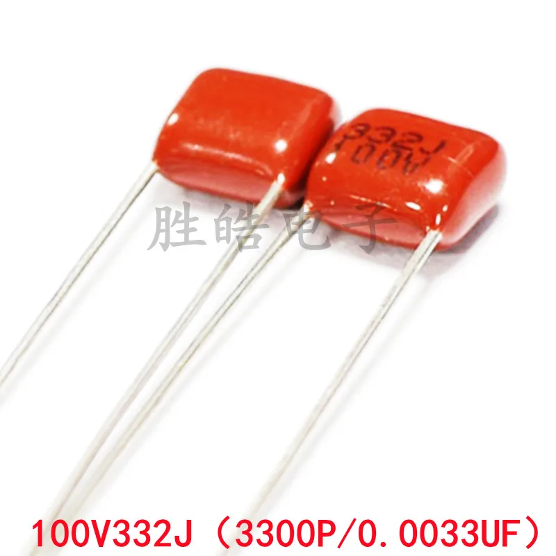 

20piece Good Quality 100V332J 5% High Quality 0.0033UF Pitch 5mm 3.3NF 100V 332 332J CBB Polypropylene Film Capacitor DIP NEW