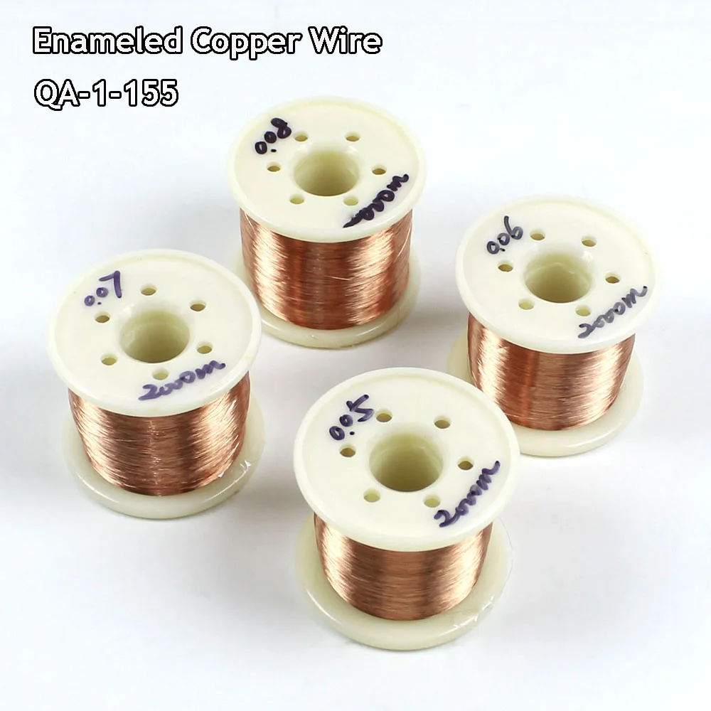 QA-1-155 Enameled Copper Wire 0.05mm 0.06mm 0.07mm 0.08mm Copper Wire Polyurethane Enameled Wire  1000m 2000m Meters/pc