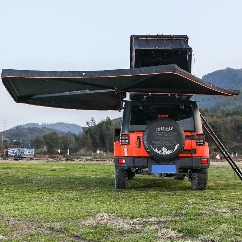 Custom Outdoor Folding Camping Truck SUV Rooftop Tent Aluminium Hard Shell Triangle Camping Automatic Rooftop Tent
