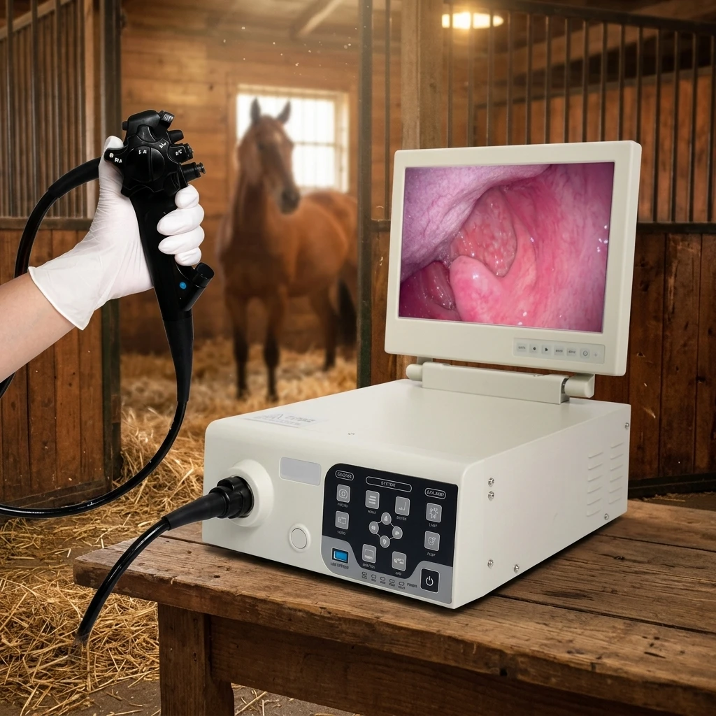 Large animal veterinary gastroscope 3 meters flexible video endoscope, suitable for cattle, horse and sheep farms