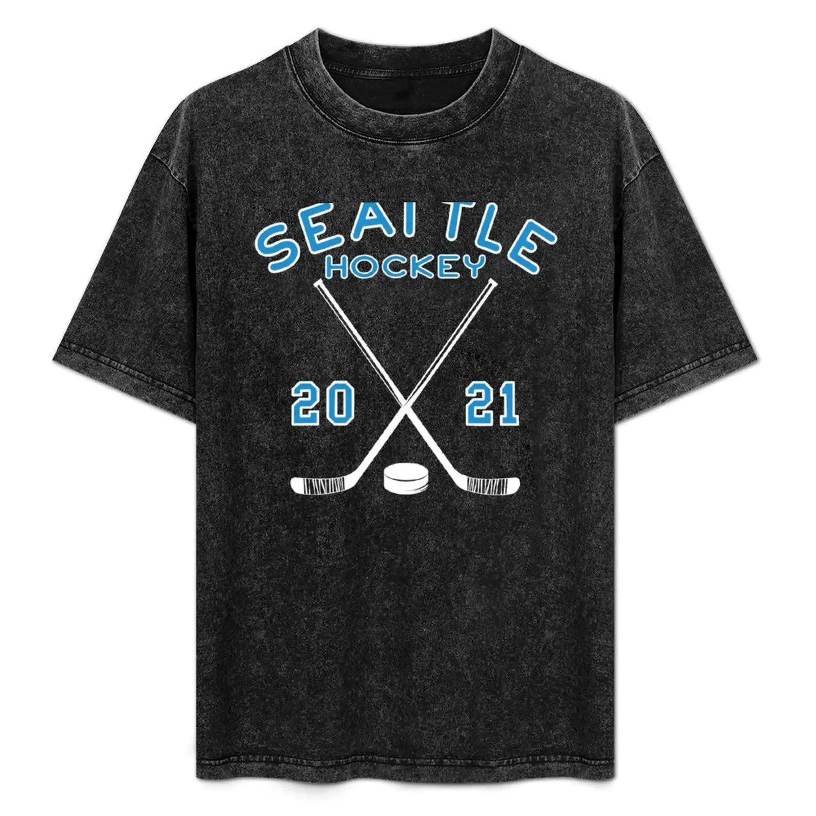 

Футболка Seattle Hockey Sticks Puck 20 21 First Season Inagural, базовая однотонная футболка с короткими рукавами
