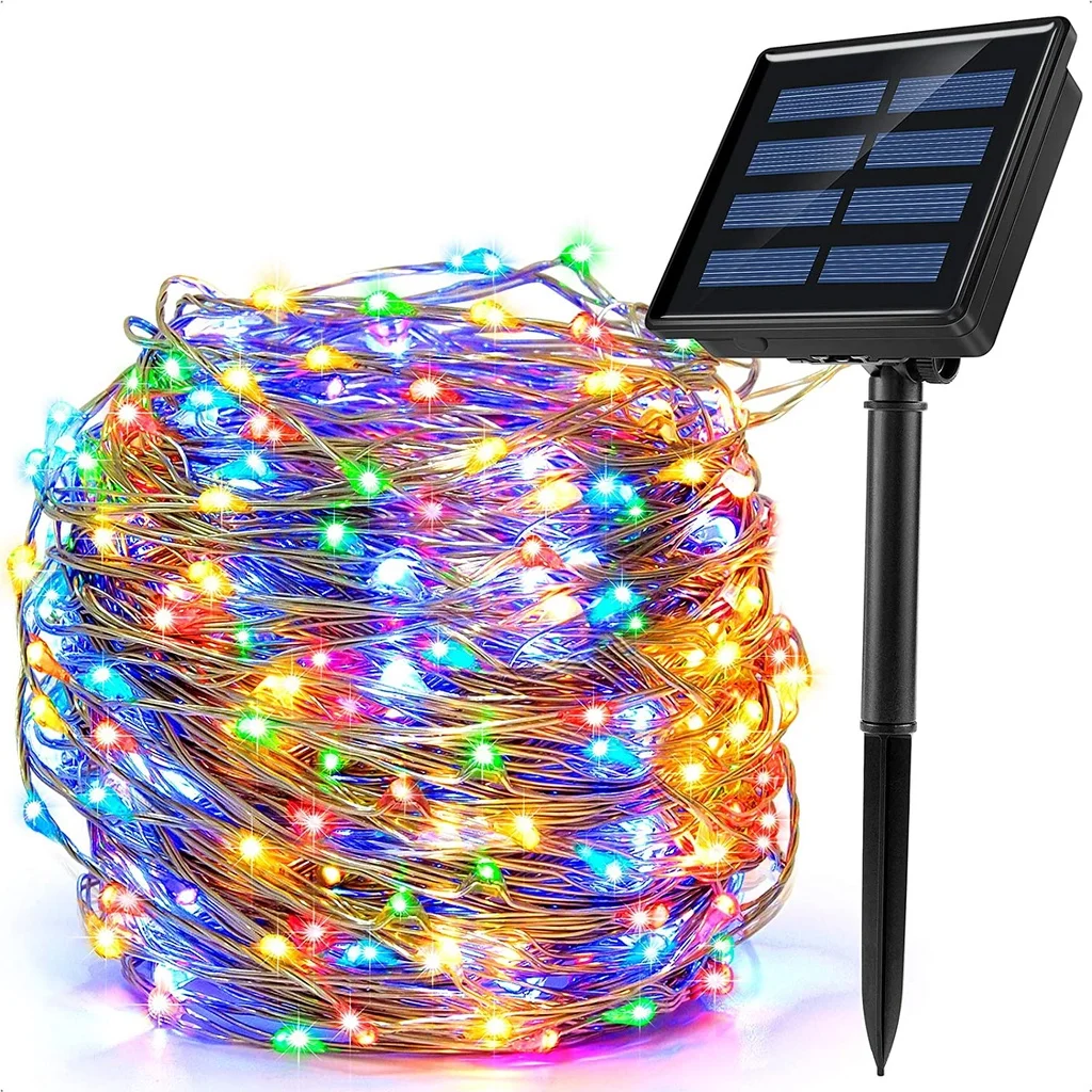22/32m Waterproof Solar Rope Lights Copper 8 Modes for Garden Decoration Wedding Christmas