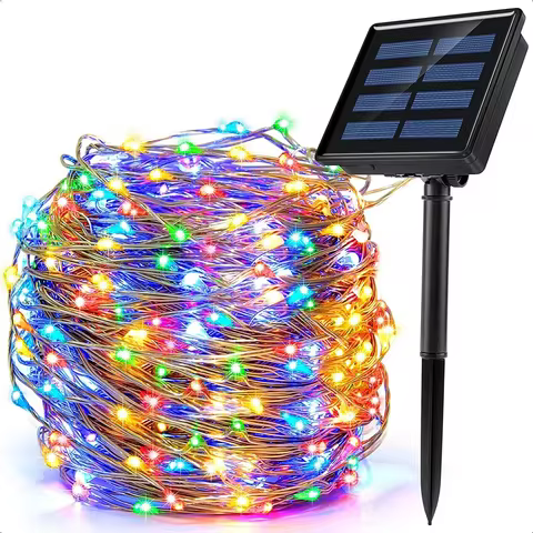 22/32m Luzes de Corda Solares à Prova d'água Cobre 8 Modos para Decoração de Jardim Casamento Natal