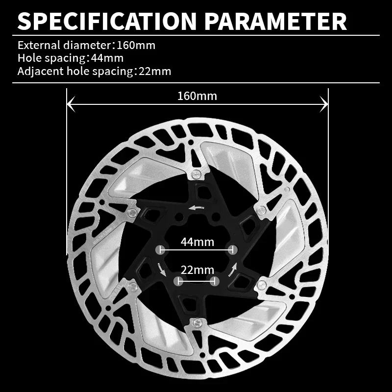 BUCKLOS 160mm Bicycle Floating Rotor Heat Dissipation Bike Hydraulic Disc Brake Rotor Road Mountain Bike Rotors for SHIMANO