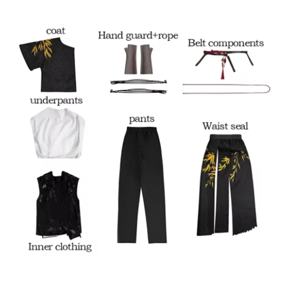 Juego WHERE WINDS MEET disfraz de Cosplay para hombre, camisa, pantalones, trajes, conjunto completo, trajes de fiesta de Carnaval y Halloween