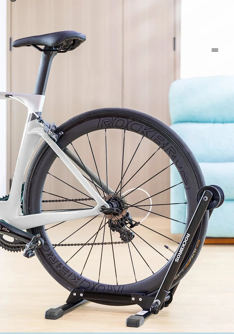 ROCKBROS Lokaler Versand Fahrradständer, Aufbewahrung, Innenbereich, Boden, Straßen- und MTB-Fahrrad-Parkständer, Fahrradständer, Zubehör – Detail 3
