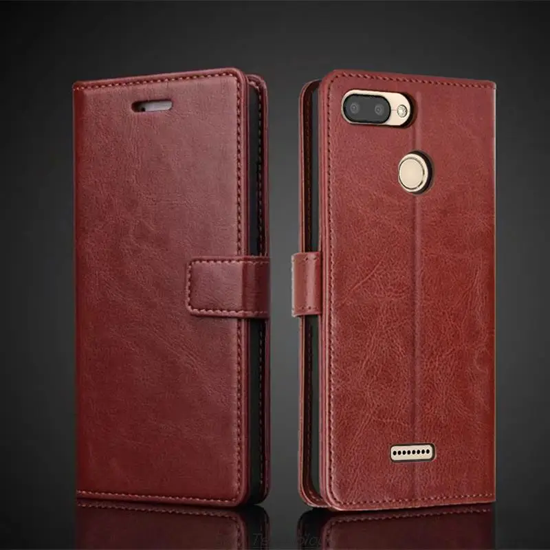 

Card Holder Leather Case for Xiaomi Redmi 6 Redmi6 Pu Leather Flip Cover Retro Wallet Phone Case Redmi 6 Business Fundas Coque