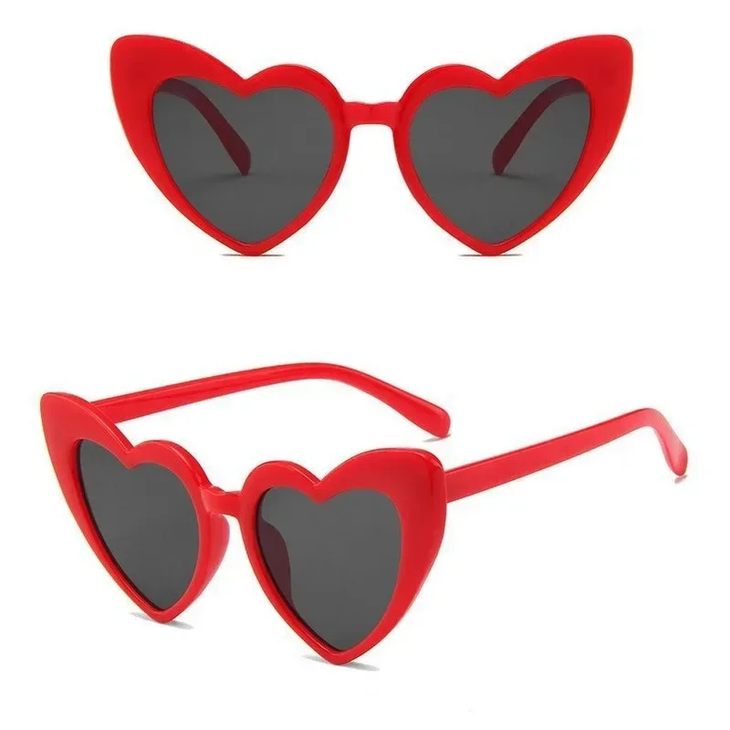 Cartoon White Heart Sunglasses Women Fashion Love Heart Frame Sun Glasses Female Cute Party Gift Shades Trend Eyeglasses - view 5