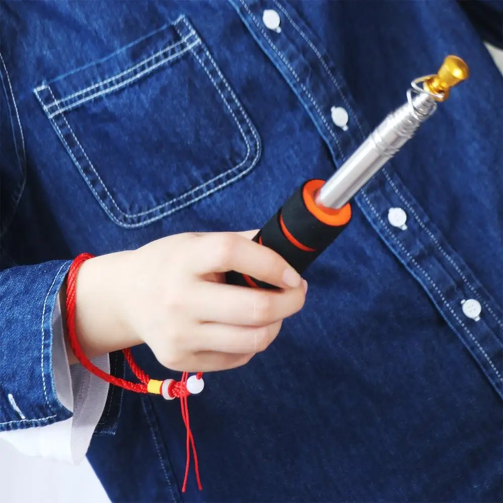 Waving Stainless Steel Pole Flag Portable Handheld Telescopic Flag Pole Sponge Handle Tour Guide Flagstaff 160/200/300CM