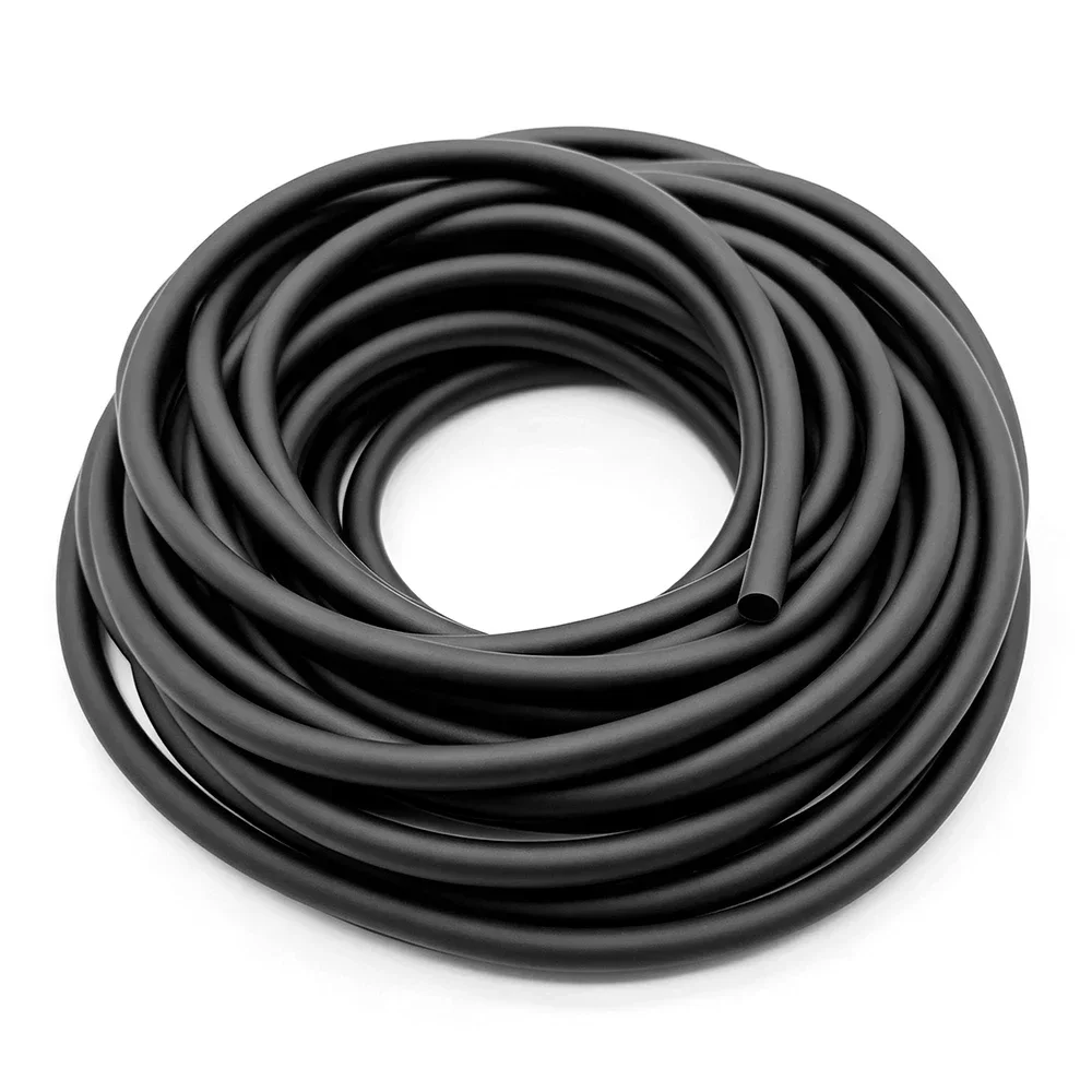 Black Solid Natural Latex Round Strip 6mm Dia Elastic Rubber Cord Heavy Tension Rope DIY Slingshot Catapult Outdoor Fishing Tool