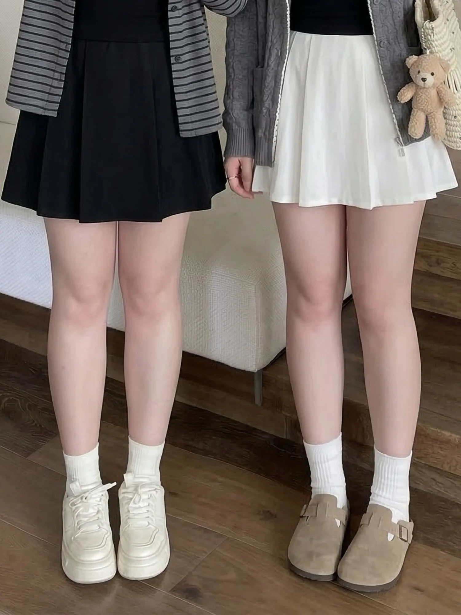 

Юбка А-силуэта с высокой талией, модная универсальная плиссированная короткая юбка для полных женщин, повседневная, из полиэстера, для работы и отдыха