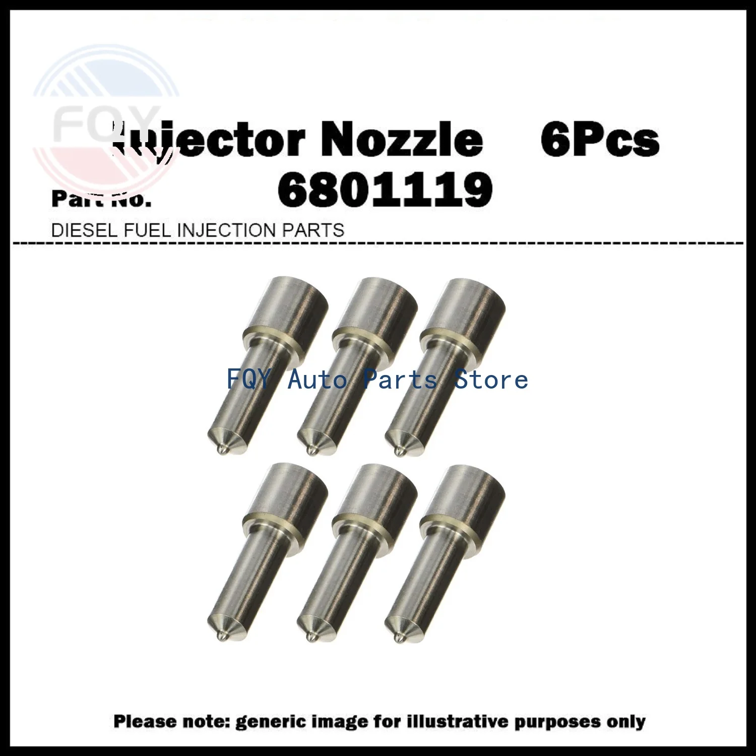 

6 шт. форсунок высокого качества для Cummins 6BTA VALMET 1180 Komatsu D41 LJC6760518, номер 6801119