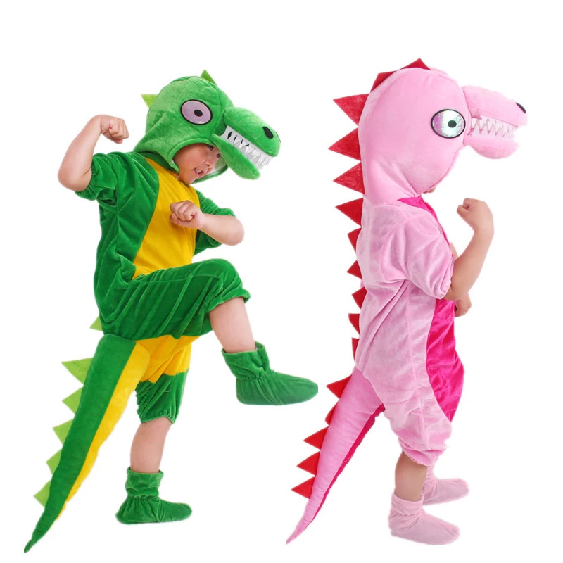 

Pink Green Dinosaur Halloween Niños Costumes Toddler Onesie Infants Romper Niño Enfant Animal Dress Up Clothes