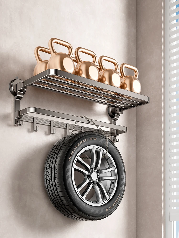 Bathroom Towel Rack Without Drilling Suction Cup Towel Holder Non Perforated Shelf Hook Organizer Floating Wall Shelf Storage
