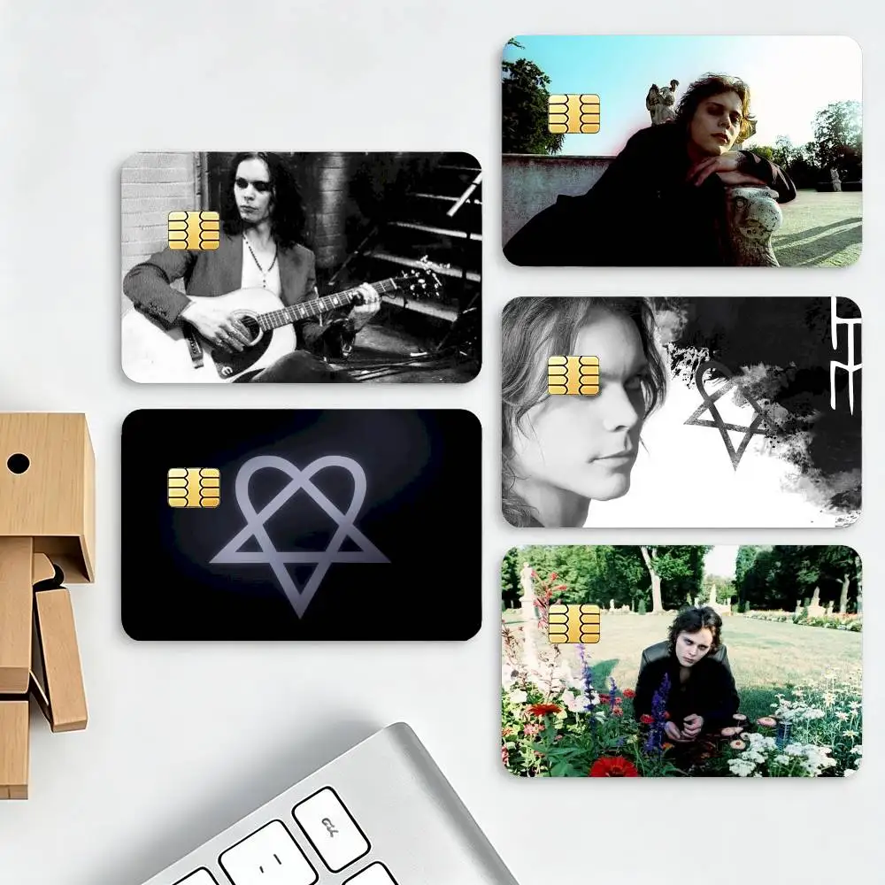 H-HIM Ville Valo Band HD Waterproof Credit Card Stickers Silicone Decals For Chip Game Cards Gift