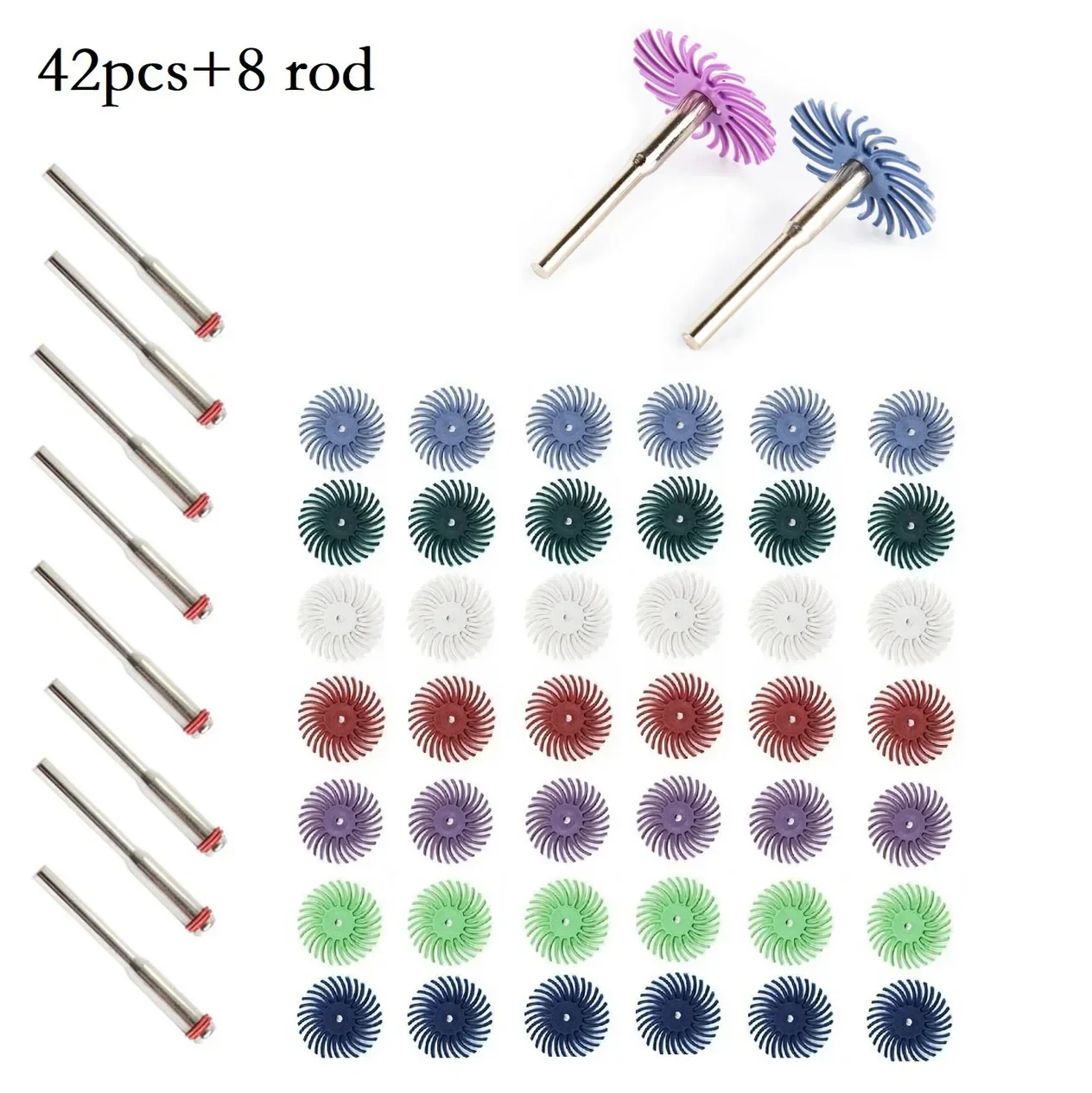 

50pc 1'' Radial Bristle Disc Brush Detail Polishing Wheel Rotary Tool For Deburring Cleaning Wood Carving Jewelry Making Polish