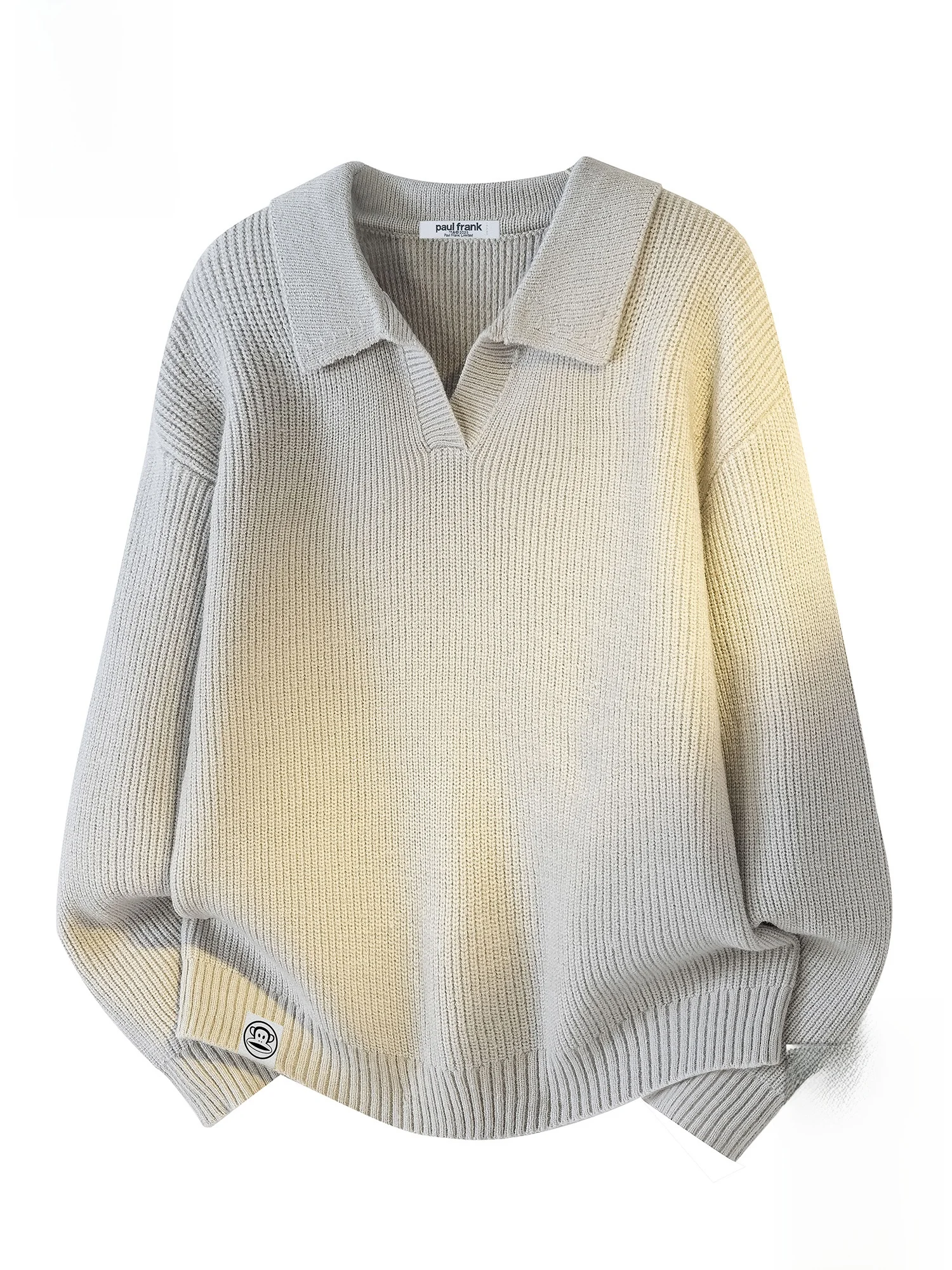 

Мужской вязаный свитер Paul Frank с круглым вырезом, свободный крой, осенне-зимний, модный городской стиль, однотонный, повседневный, модель M