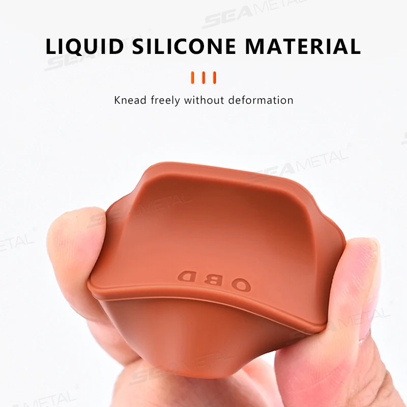 ฝาครอบซิลิโคนป้องกันฝุ่นสำหรับช่อง OBD ในรถยนต์ SEAMETAL ดีไซน์แบบมีหูจับ ป้องกันน้ำและฝุ่น อุปกรณ์เสริมในรถยนต์