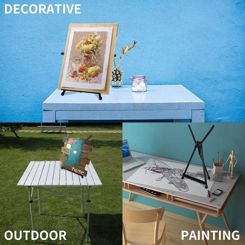 Tabletop Easels, Metal Easel Stand For Painting & Display, Desktop Art Painting Easel, Paint Easel Tripod Stand