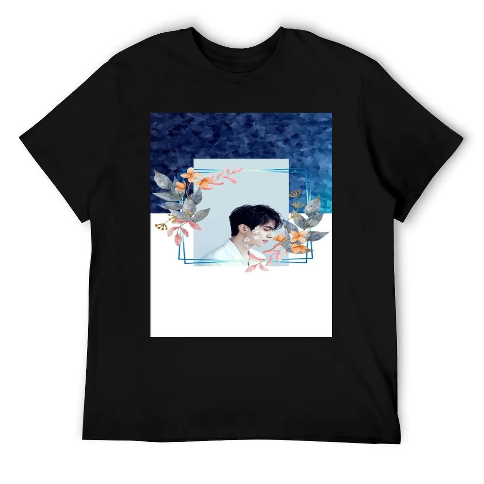 

[Lee Dong Wook + Floral] T-Shirt man t shirt heavy cotton funny t shirts dark humor t shirts for man cotton T-Shirt
