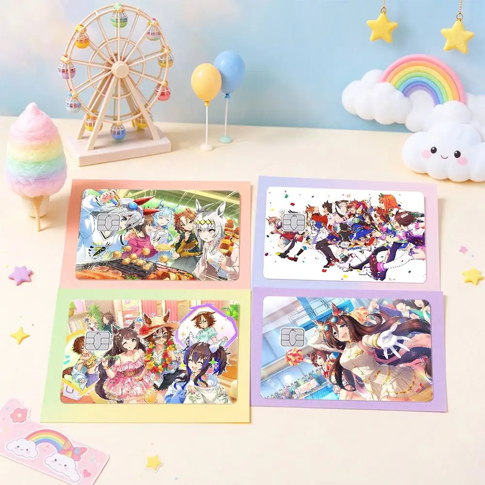 Uma Musume Pretty Derby Credit Card Skin Stickers Matte Anti Scratch Suitable For VISA Card Bus And Subway Contactless IC Cards