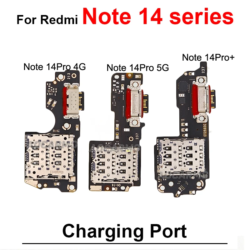 For Redmi Note 14 Pro 4G 14Pro+ Plus 5G USB Chargin Port Charger Dock Flex Cable Replacement Parts