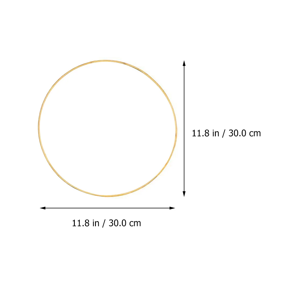 10/15/20/30cm Metal Ring Dreamcatcher Hoop Rings DIY Circles Round Wooden Wind Chimes For Outside DIY Handmade