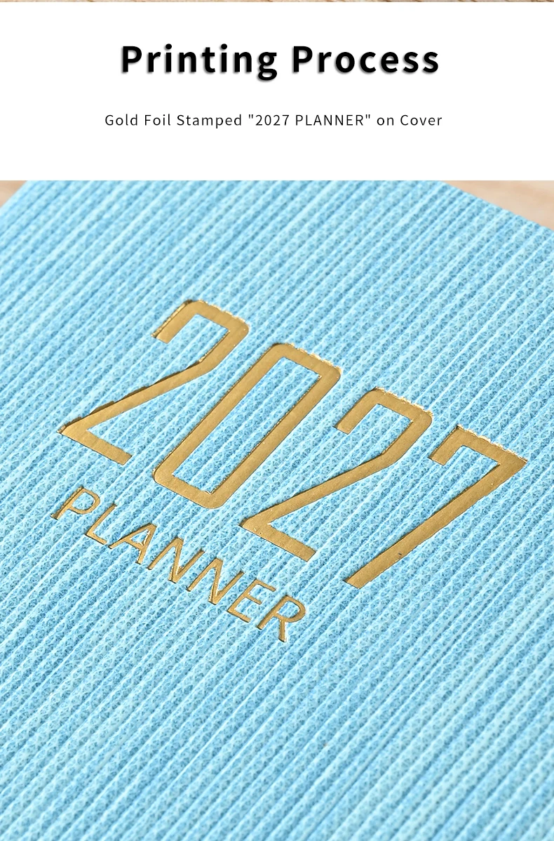 2027 A7 Mini Wochenplaner Notizbuch 128 Seiten Dünner Taschenkalender Terminplaner Tagebuch Tragbares Journal für Büro Zuhause Reisen Geschenke – Detail 7