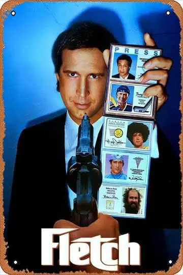 Fletch (1985) Film Poster Metal Tin Sign 8x12 Inch Movies & TV Series Wall Decor