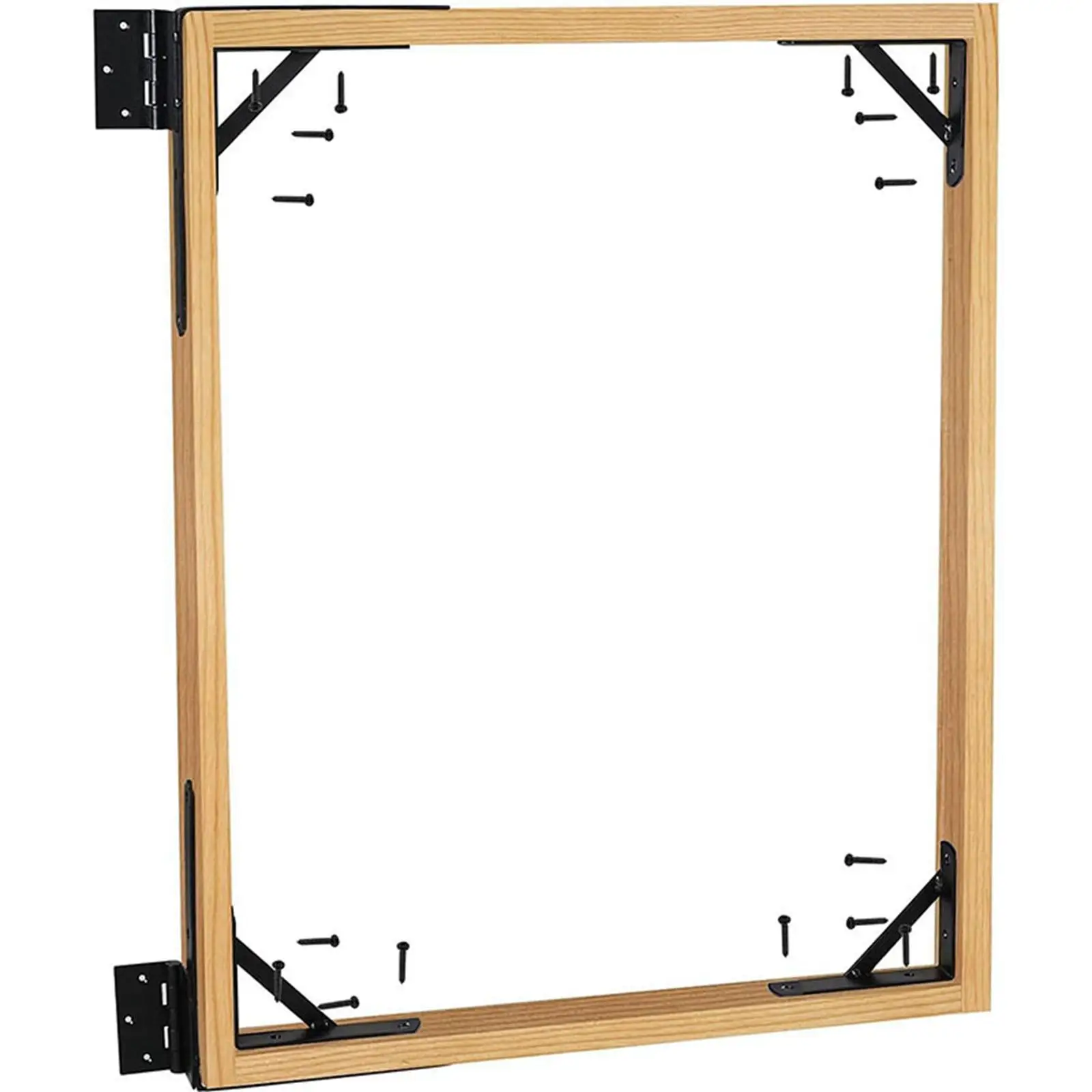 Tor-Eckstrebenhalterung, schwarzes Torrahmenset für Holzfenster, Schuppen und Türen