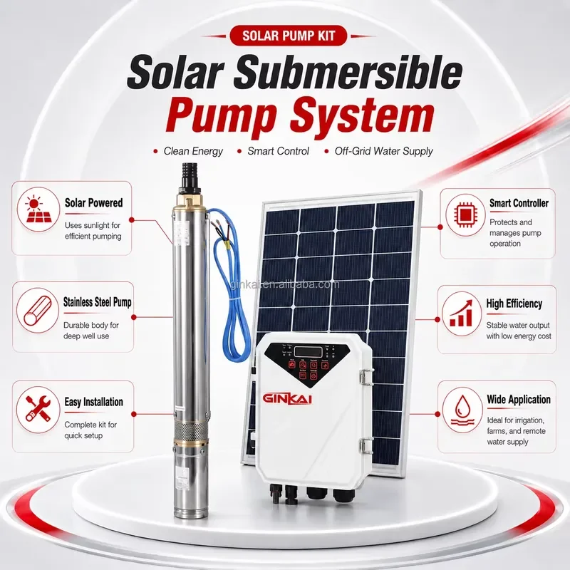 

Solar Water Pump Solar Powered Surface Irrigation Submersible Water Pump for Agriculture Price Pompe a Eau Solaire