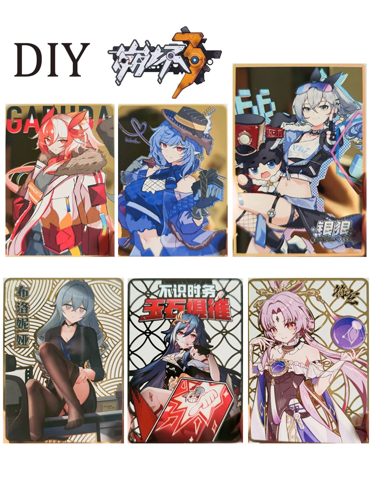 Honkai-Jeu de cartes à collectionner Star Rail DIY, Herrscher of Sentience, Bronya Zaychik Silver Wolf, Elysia Boys, cadeaux de vacances