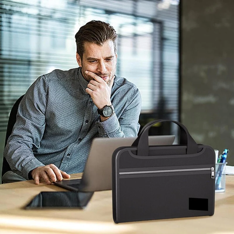 T04C-Accordion File Organizer, Waterproof Fireproof 14.6X10.2In File Organizer With 12 Folder For Academic, Business