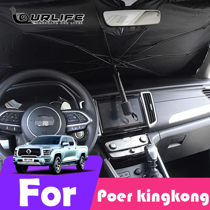 

For GMW Haval Poer Kingkong 2024 2025 Accessories Car Window Windshield Sunshade Front UV Protect Reflector Sun Shade