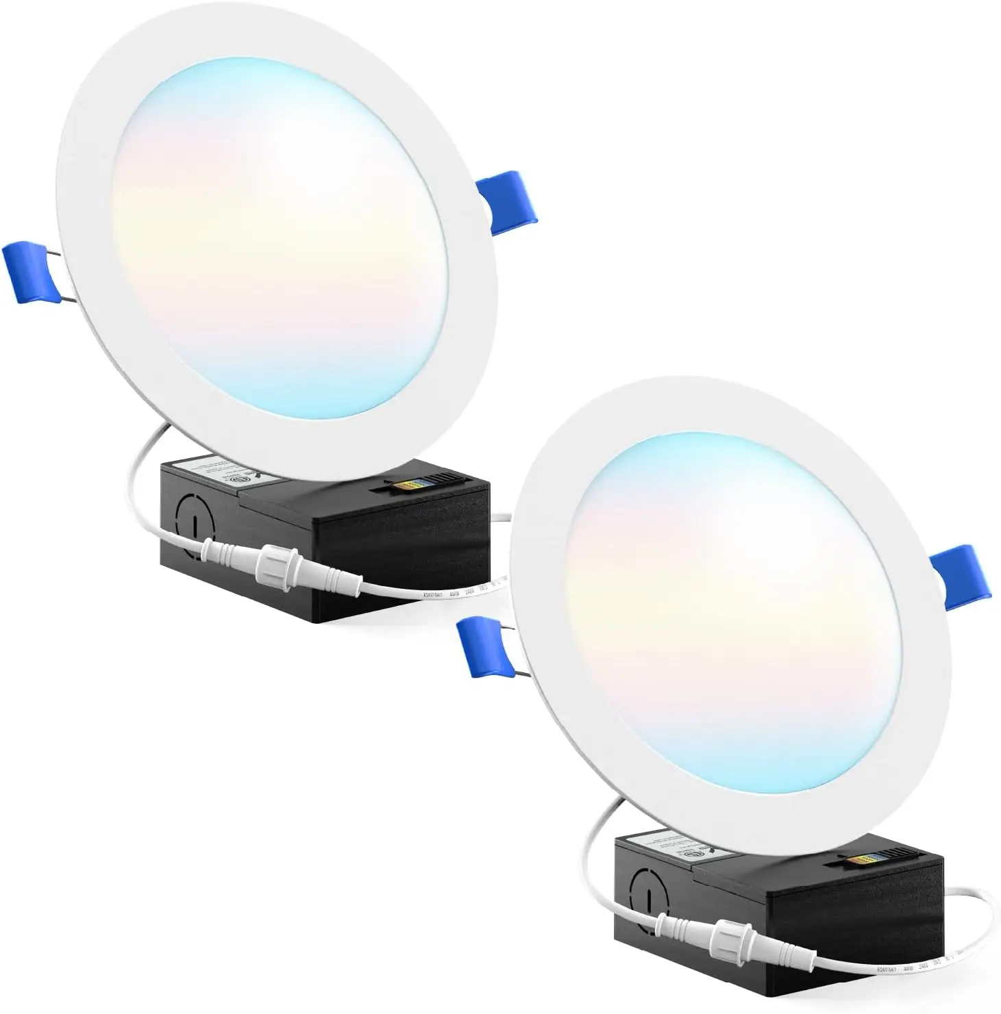 

Светодиодный встраиваемый светильник Sunco 6 футов, потолочные светильники без каналов, 850 лм, 14 Вт (100 Вт Eq), регулировка яркости, 2700–6000 К CCT, внесен в список ETL, 2 шт.